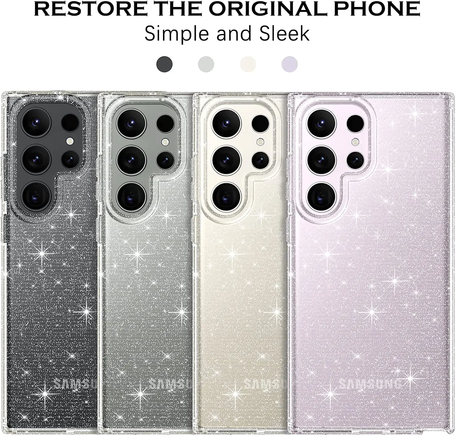 Sparkling Clear Glitter Phone Cover
