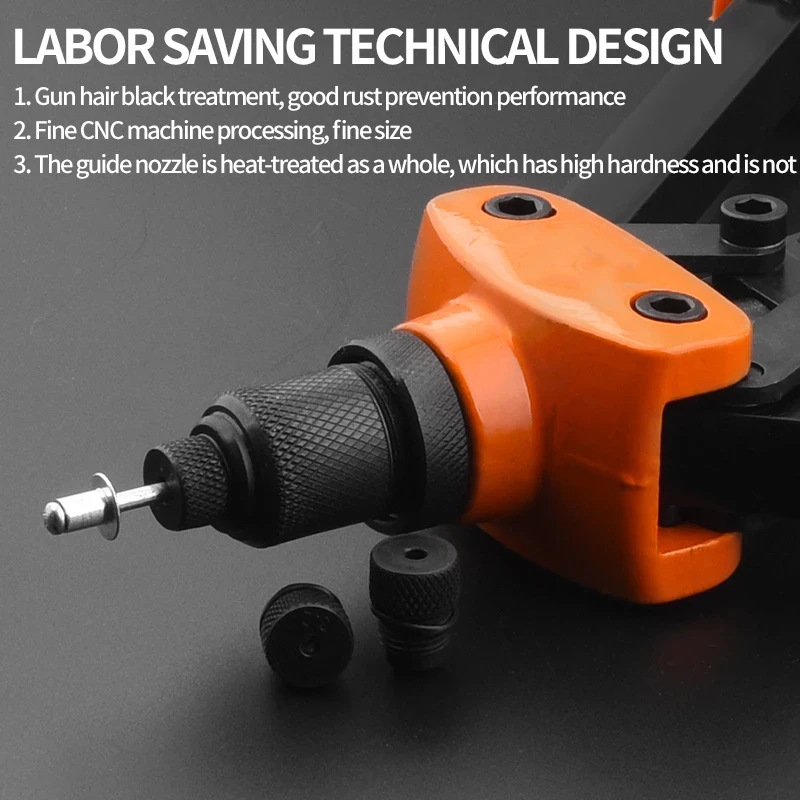 Hand Rivet Gun Set Professional Rivet Nut Riveter Construction Stapler DIY Hand Tool Riveter Tools Embody 50pcs Nut