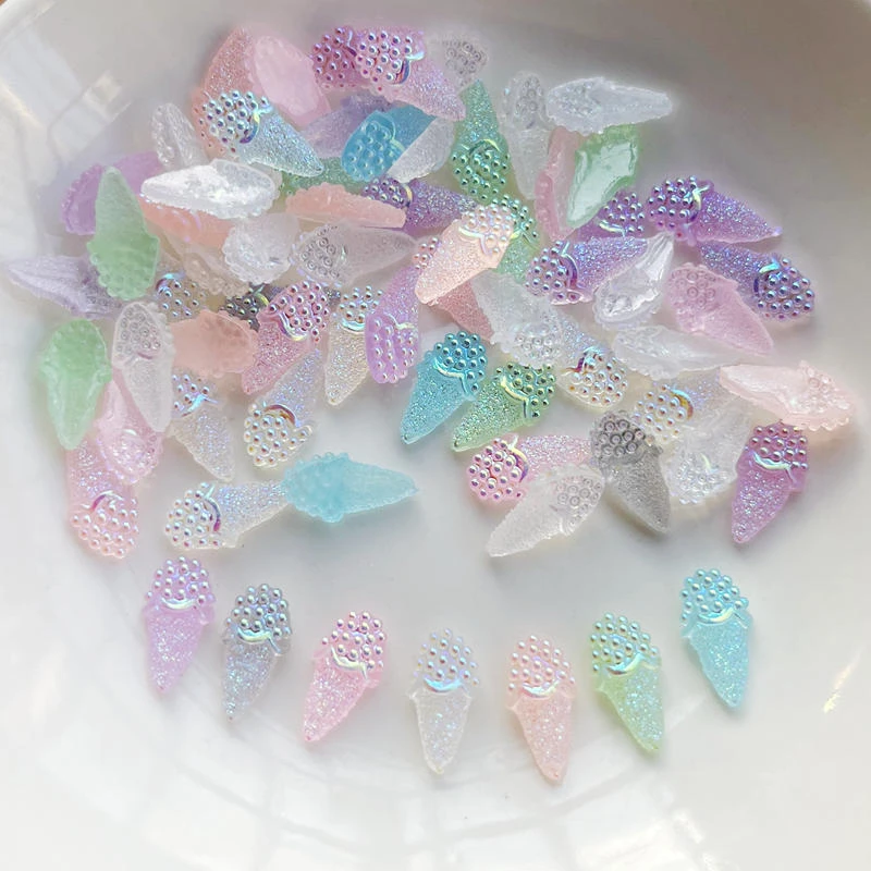 100pcs cartoon 3D nail enhancement charm decoration ice cream nail enhancement accessories DIY scrapbooking| | AliExpress