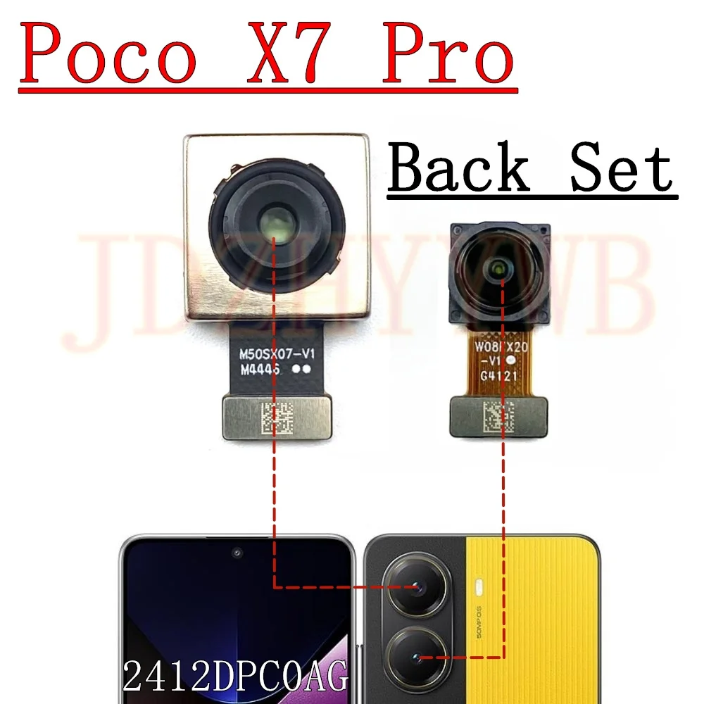 Rear Front Camera For Xiaomi Poco X7 Pro 2412DPC0AG Frontal Selfie
