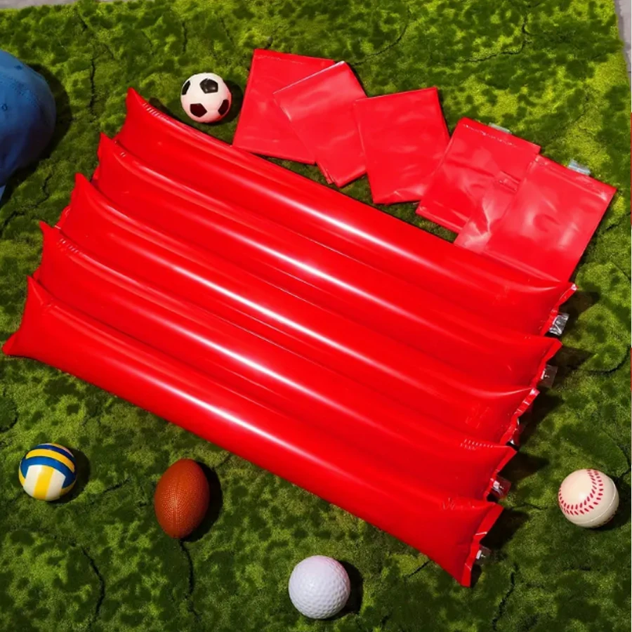 48 packs of thickened Cheering sticks Hand-held balloon sticks Cheering props Cheerleading gas inflatable sticks