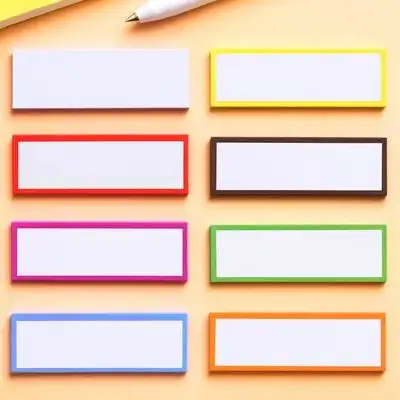 40Pcs 자기 라벨 쓰기 가능 건식 지우기 이름표 태그 화이트보드 가정용 자기 스티커