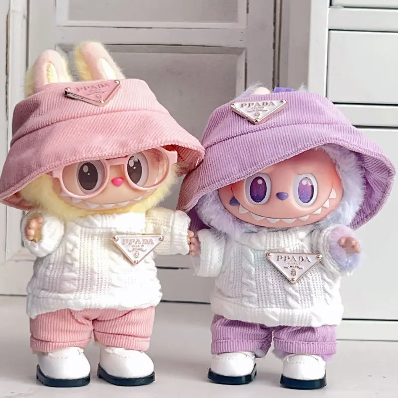 Macaron Suit Hoodie for Labubu Doll