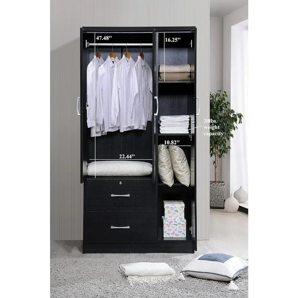 Closets To Store Clothes Closet for Room Highland Oak Finish Miscellaneous Storage Pantry Cabinets Bedroom Furniture Locker Home 5