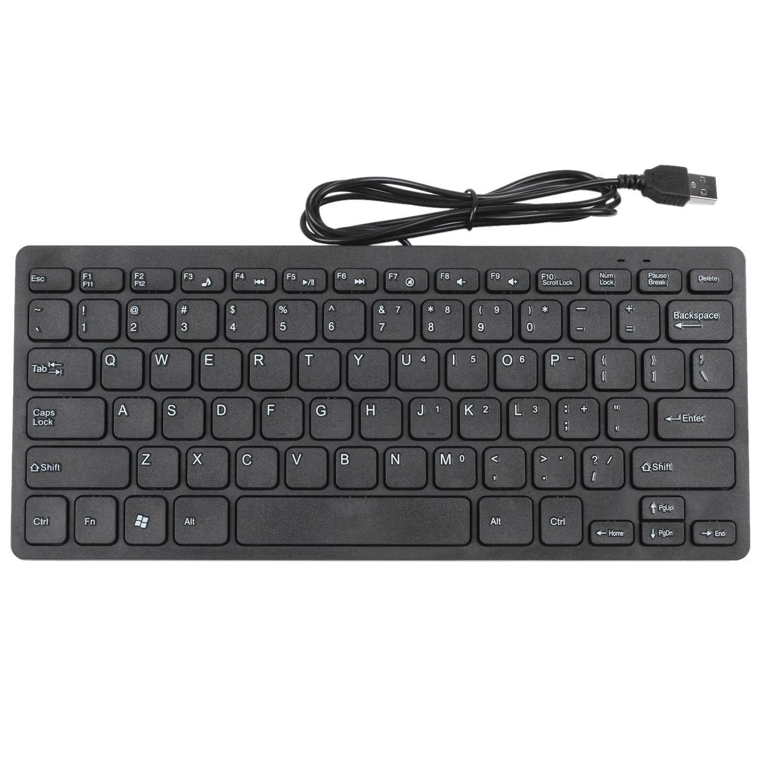 

Wire Keyboard Ultra-Thin Quiet Small Size 78 Keys Mini Multimedia Usb Keyboard For Laptop Pc