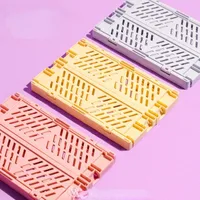 Medium Folding Plastic Storage Bins Stackable Basket Tray with Handles for Shelves Grocery Kitchen Bedroom Desktop Organizer 5