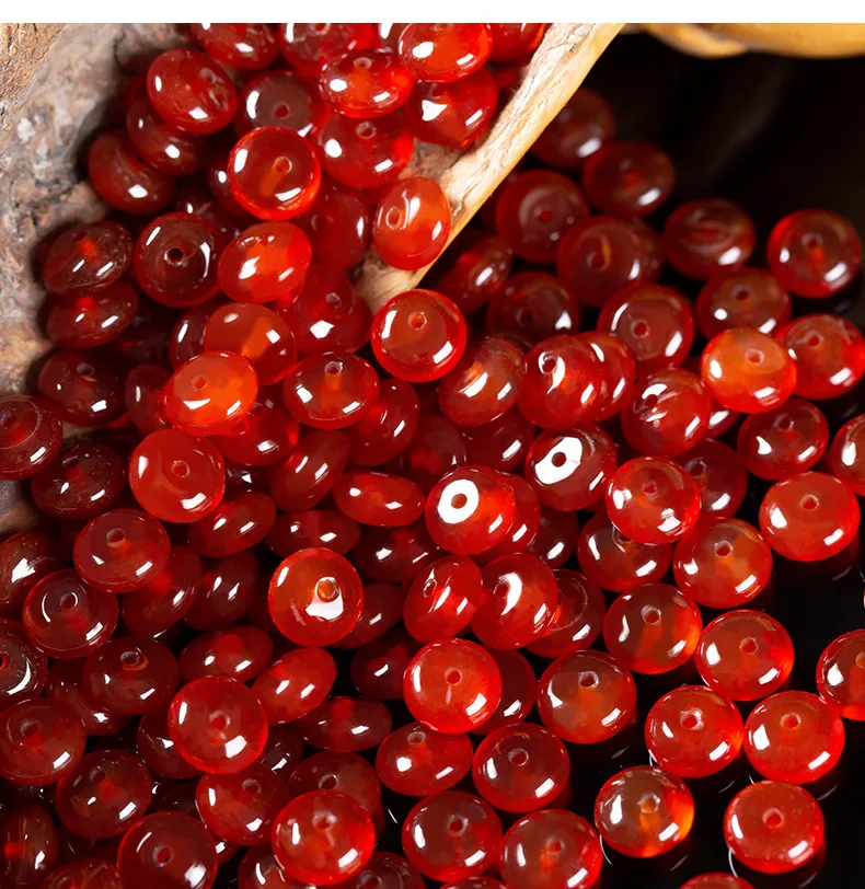 

100pcs Grade A Red Jades Round Spacer Beads For Jewelry Making Diy Necklace Earring Bracelet Charms Pendant Accessorie Wholesale