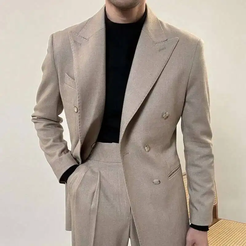Casual Office Party Prom Costume Homme Men Tuxedo Suit Winter High Quality Business Dress Suit Wedding Suit For Men Versatile