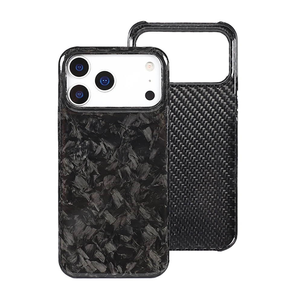 Custodia per iPhone 17 Pro Max in Fibra di Carbonio Forgiata Nera Lucida 100% Vera, Ultra Sottile, Protettiva, Lusso per 17Pro 17 - immagine 5