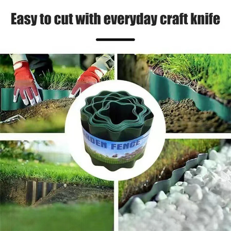 10/15/20cm Garden Grass Lawn Edge Border Fence