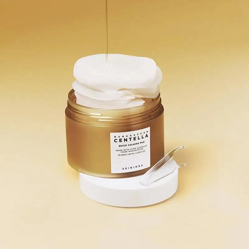 Korean Centella Quick Calming Pad 70pcs Asiatica Oil Control Nourishing Soothing Cotton Pads Facial Cleansing Repair Care Sheets 6