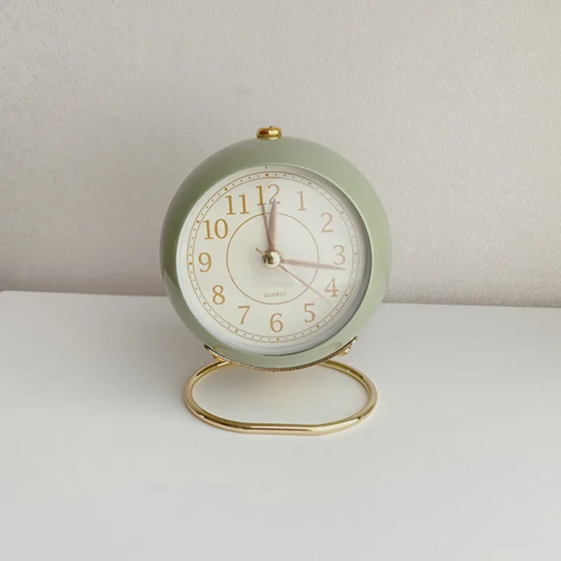Nordic Retro Digital Quartz Alarm Clock with Metal Stand