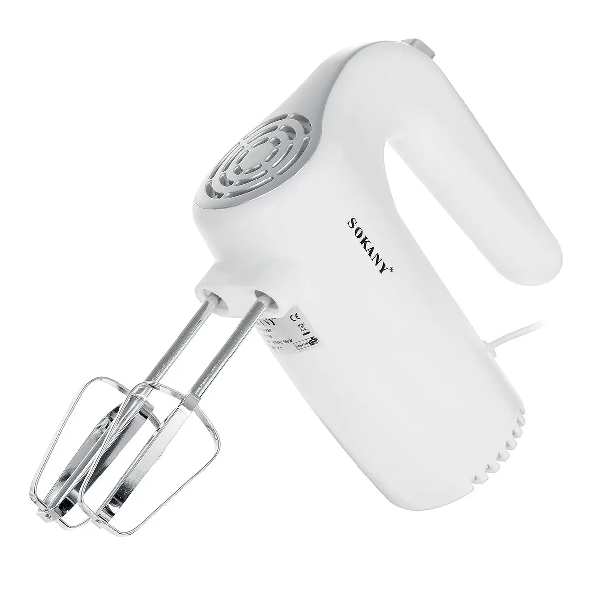 500W Power Electric Food Mixer Hand Blender 5 Speeds Dough Blender Egg Beater Food Processor Kitchen Manual Cooking Tools