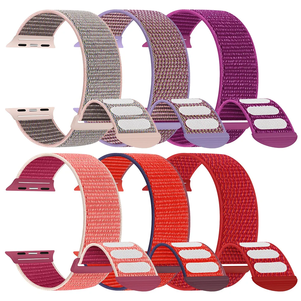 

Ремешок нейлоновый для Apple Watch Bands 44 мм 40 мм 45 мм Ultra2 49 мм 41 мм, спортивный браслет аксессуары для iwatch Series 9 8 se 7 6 5 4 3