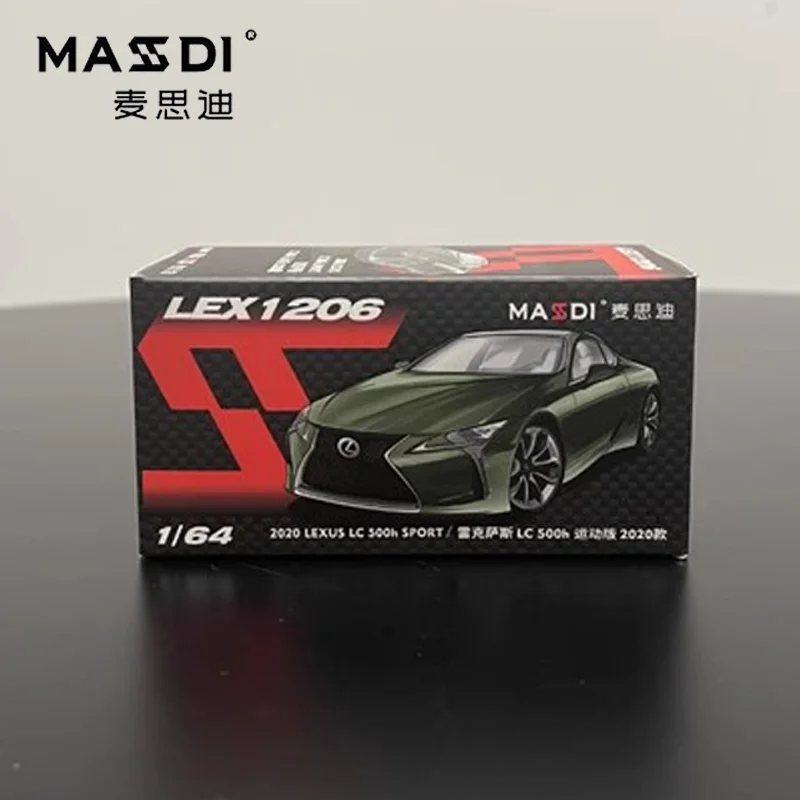 새로운 재고 Masdi 1:64 Lexus Lc500h 클래식 자동차 시뮬레이션 합금 미니어처 다이 캐스팅 원피스 모델 맞춤 장난감 컬렉션 선물