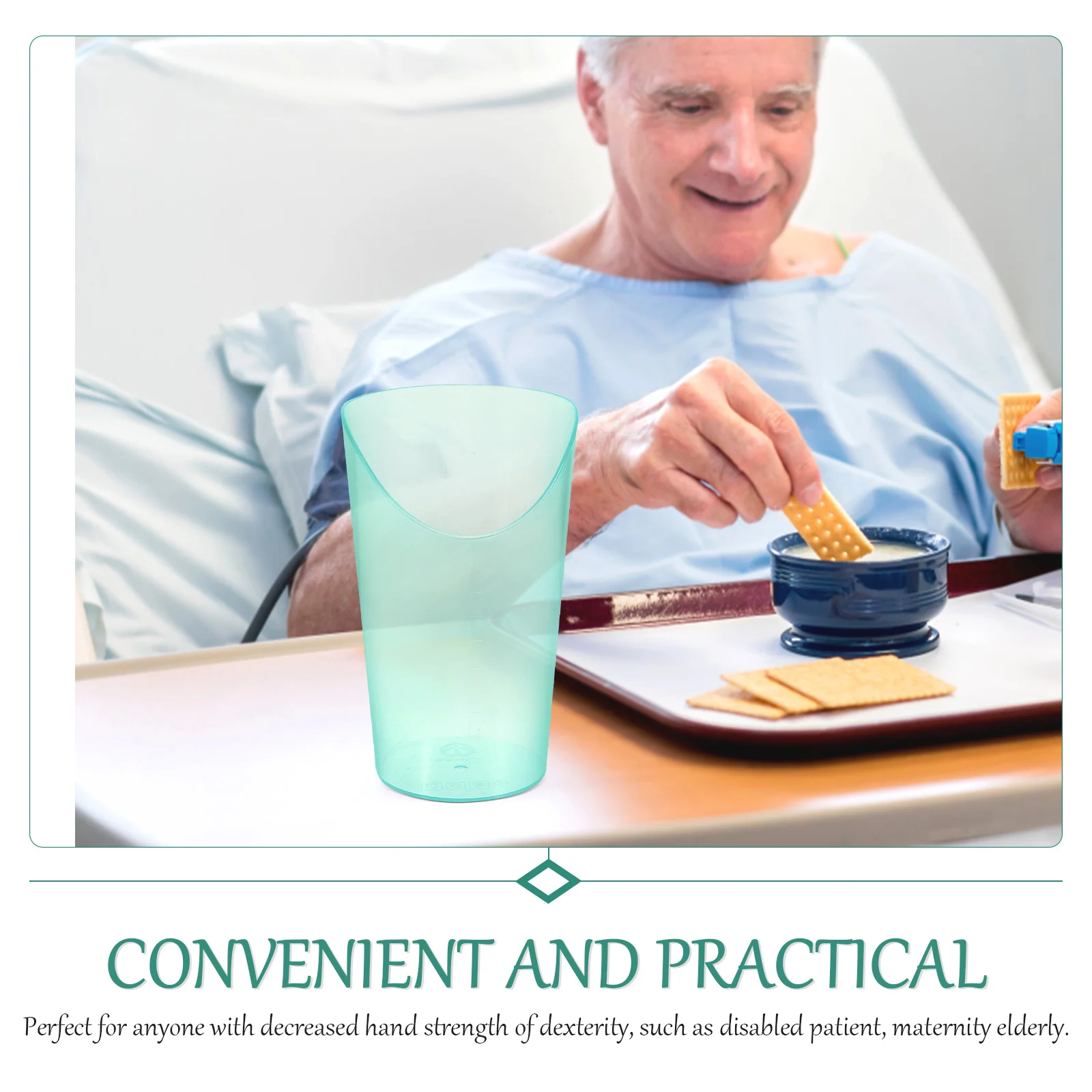 Inclined Mouth Choking Proof Cup Elderly Drinking Water Bottles Disabled Patient Cups Spill Proof Adults Maternity Unbreakable