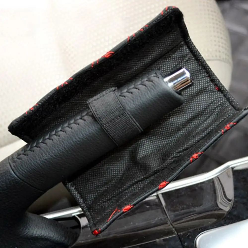Car Shift Handle Cover Handbrake Protective Universal Adjustable Shift Knob Cover 2Pcs/set