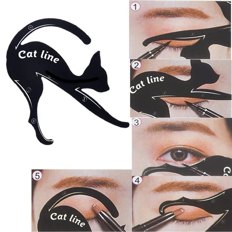 Eyeliner Stencil Tool Makeup Tools Eyebrow Stencil Tool Eye Makeup Tools 2 pcs/set Eye Liner Makeup DIY Cat Eye Eyeliner Stencil Eyebrow Stencils Models Eyebrow Eyes Liner Template Shaper