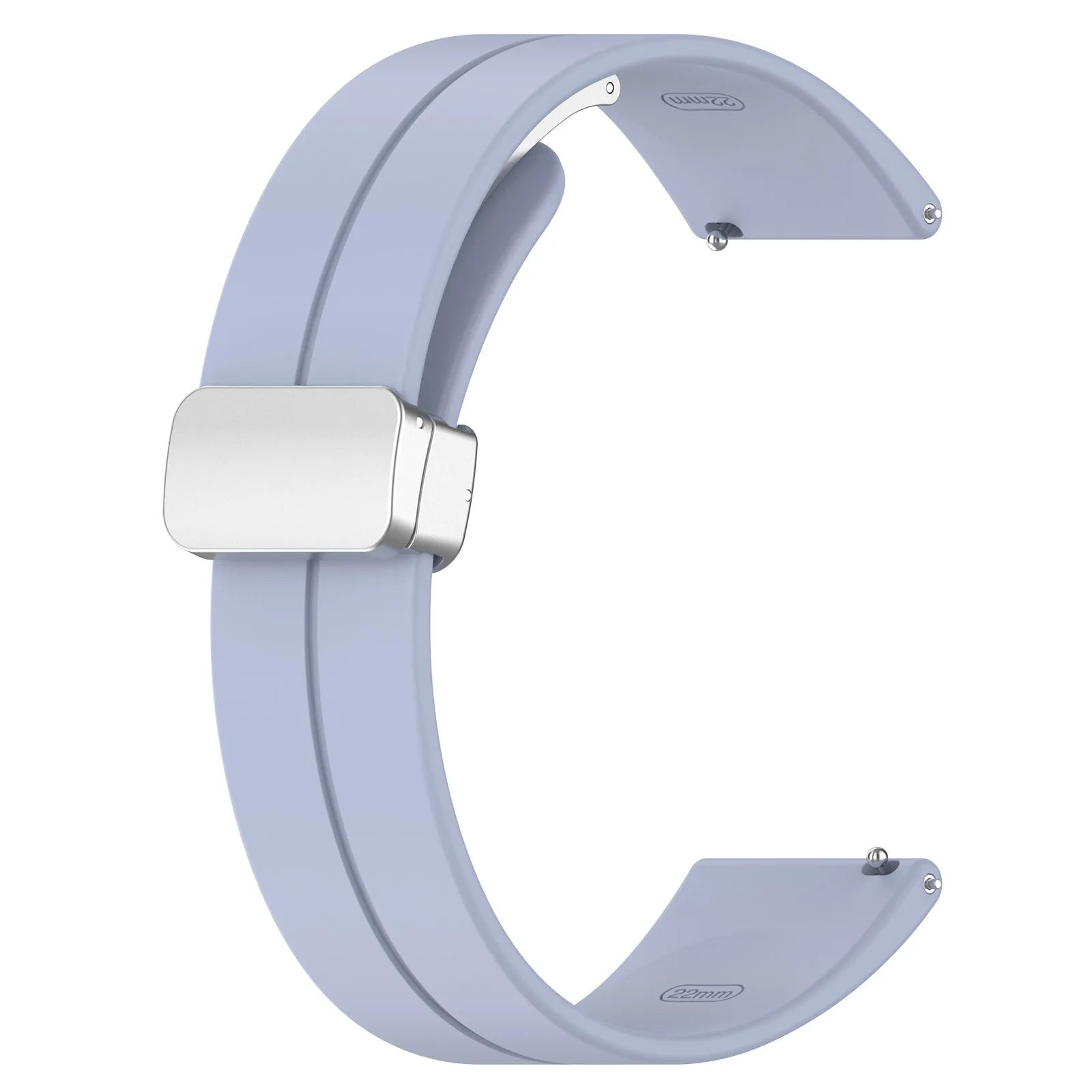 Silicone Magnetic Buckle Folding Strap Band, 20/22mm, Multiple Sizes