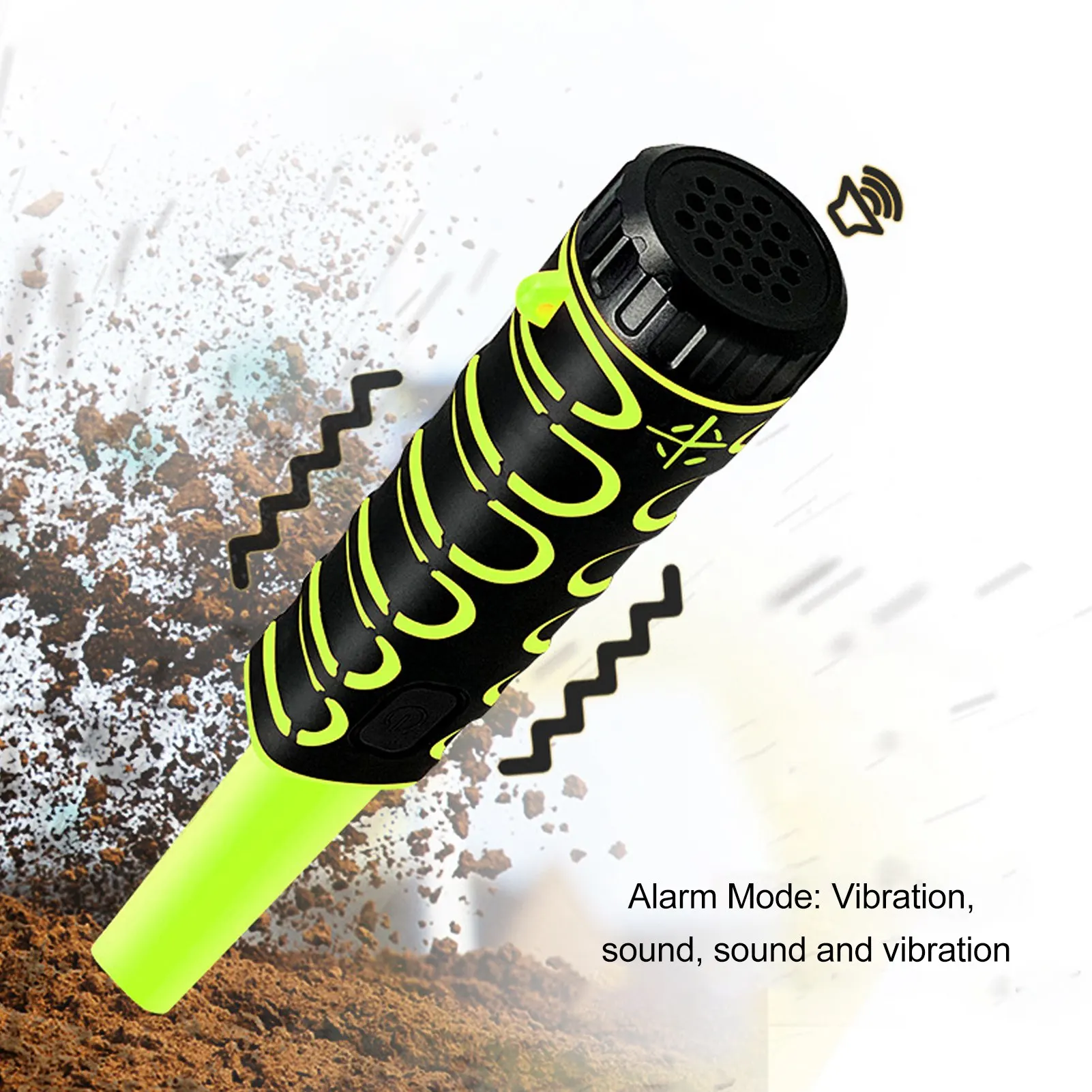 Handheld Pin Pointer Portable 3 Levels High Sensitivity 360 Degree Probe Underwater Metal Detector with LED Lights for Outdoor