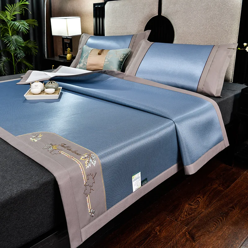 New High end Ice Silk Antibacterial Bed Mat Two piece Set Three piece