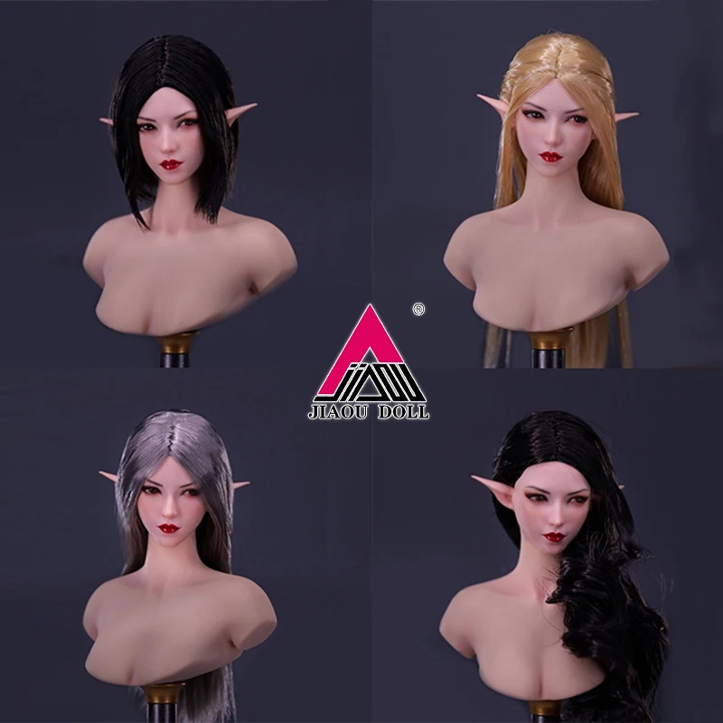 

In Stock YMTOYS 1/6 YMT079 Charm Twin Elf Head Sculpt Carved Fit 12" Female Action Figure Body Dolls