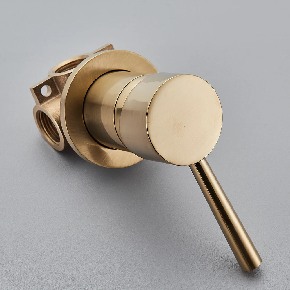 Shower Head Diverter Valve Diverter Valve Faucet Valve Brass Mixer Tap Bathroom Water Faucets Shower Diverter Valve Black Chrome Concealed Bifunctional Hot Cold Valve Contral