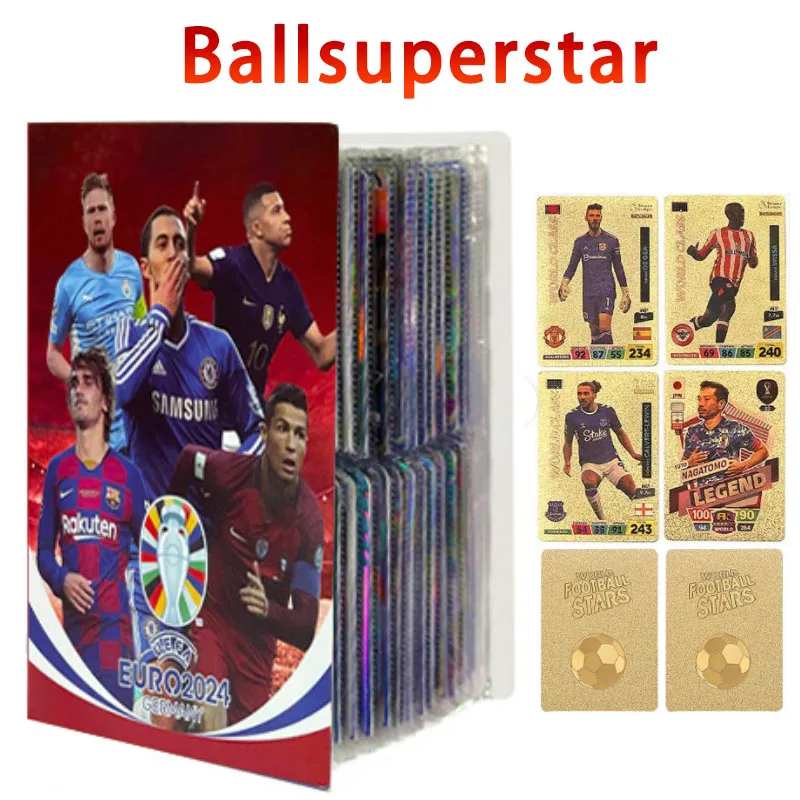 Album de cartes de football pour enfants, porte-lettres, classeur, carte  dorée Messi Star, collection Ballsuperstar, dossier cadeau, 240 pièces -  AliExpress