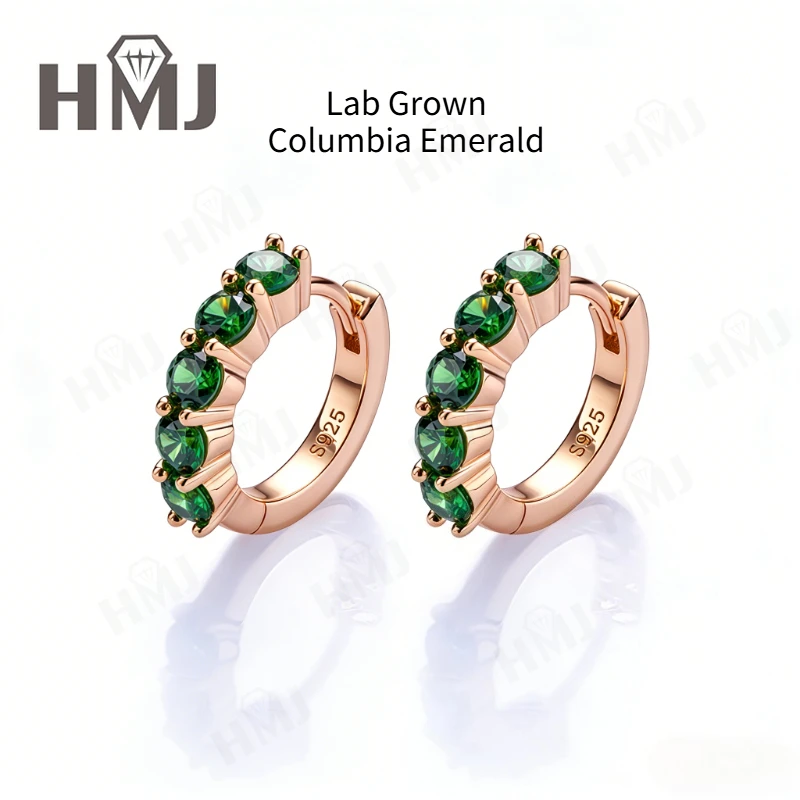 925 Sterling Silber Ohrringe Moissanit & Laborgezüchteter Edelstein VVS1 Runder Brillantschliff Feiner Schmuck Geschenk für Frauen Jubiläum – Detail 17