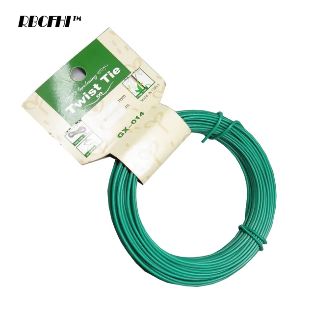 1 Db Kertészeti Kábelkötegek Újrahasznosítható Kerek Vashuzal Csavarkötése A Virágnövények Mászó Szőlőjéhez Multifunkcióval Bevont Rögzítőhúrok - Image 5