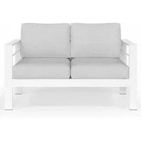 Outdoor Patio Sofa, All-Weather Metal Outdoors Couch with Cushions, Outdoor Loveseat Aluminum Patio Furniture Sofa 2