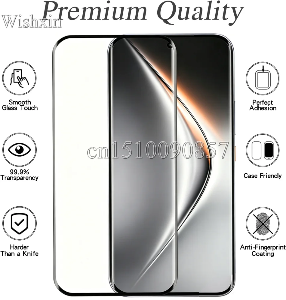 3D Curved 9H Tempered Glass Screen and Camera Lens Protector