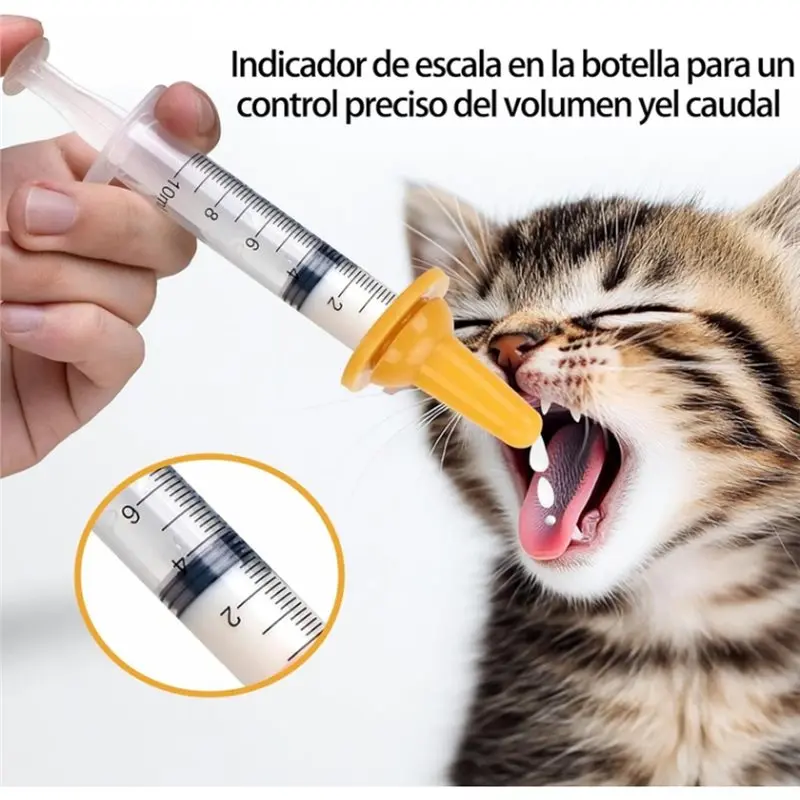 BSEVB-Kit per l'alimentazione con biberon per animali domestici, cuccioli e gattini neonati, con capezzoli, set per l'alimentazione manuale per cani, gatti, conigli - immagine 2