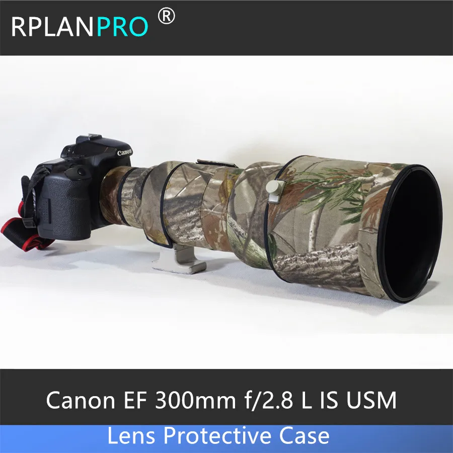 Rolanpro Lens Camouflage Coat Rain Cover Per Canon Ef 300Mm F/2.8 L Is Usm Lens Custodia Protettiva Pistole Abbigliamento Manica