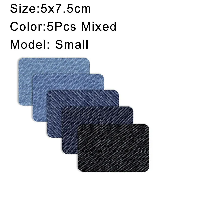 Premium Denim Iron-On Patches Set - Self-Adhesive Jean Repair & DIY Sewing Kit
