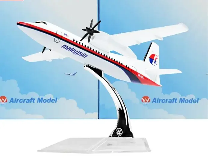 

16cm Metal Plane Model Air Malaysia Airlines Fokker F-50 F50 9M-MGC Airways Airplane Model w Stand Aircraft Gift