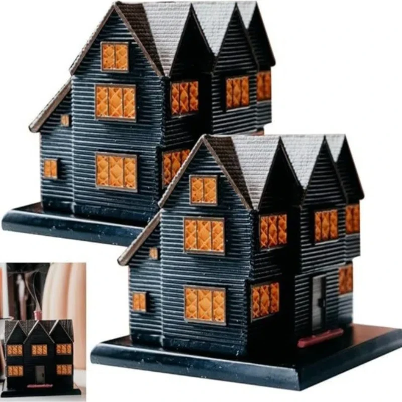 Halloween Haunted House Incense Burner Creative Desktop Decor Relaxes Ensures Sound Sleep Unique Ornament for Spooky Season