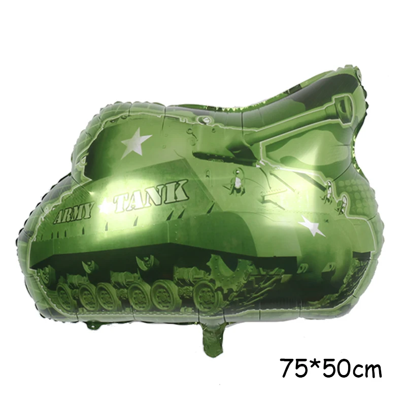 Militär Thema Party Dekorationen Ballon Armee Camouflage Tank Kriegsschiff Kämpfer Rakete Auto Jungen Geburtstag Party Liefert Luftballons – Detail 5