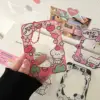 MINKYS Kawaii Acrylic Milk Cow Cat Kpop Photocard Holder Photo Card Holder Bag Pendant School Stationery 5