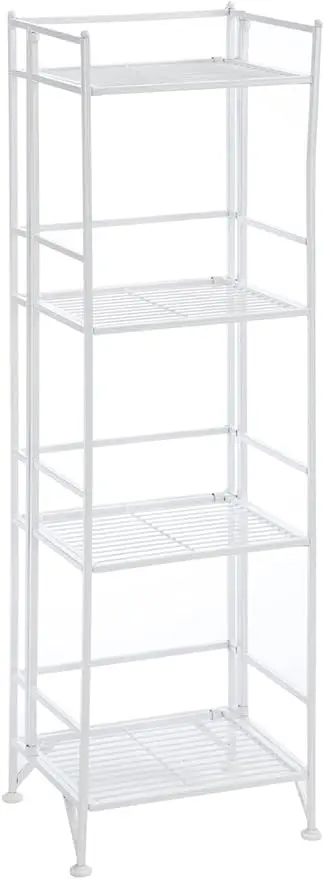 

Xtra Storage 4 Tier Folding Metal Shelf, White