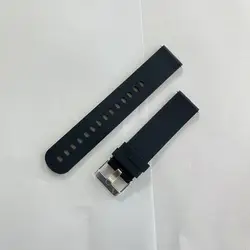 Vibrant 20mm Silicone Fashion Watch Band with Steel Accents - Waterproof and Unisex - 20MM (Black)