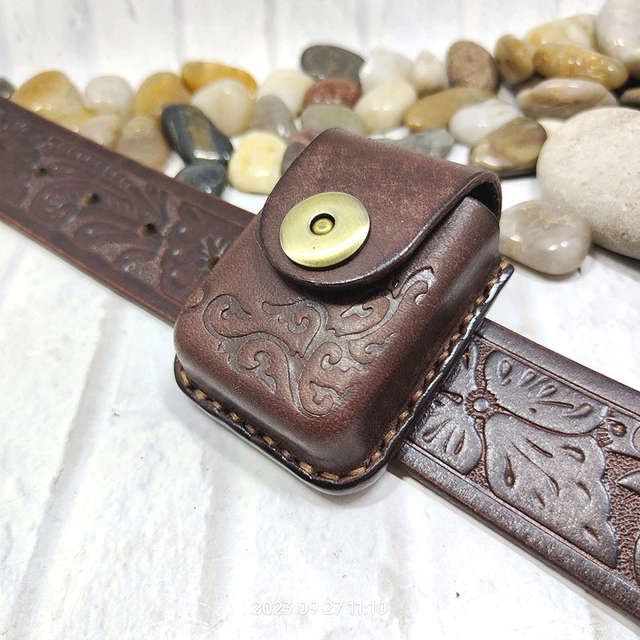 Custom Lighter Case Protective Sleeve Lighter Storage Holster Genuine  Leather Belt Bag Handmade for Zippo Lighter Case - AliExpress