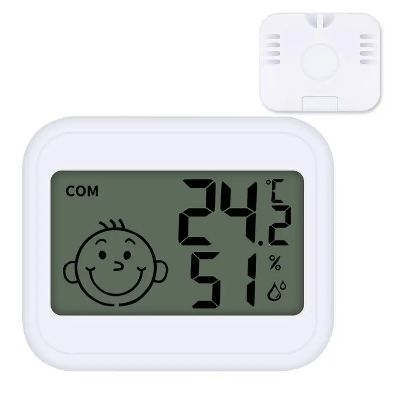 

Indoor Temperature And Humidity Monitor LCD Display Digital Hygrometer Accurate Readings Quick Refresh Rate Large Digits Humidit