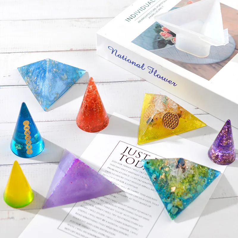 Resin Silicone Casting Molds Cone Pyramid Crystal Epoxy Resin Molds Jewelry  Box Molds for Resin Casting, Jewelry Making, Aromatherapy Candle Making