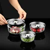 Fresh preservation box with glass bowl fruit and vegetable storage box refrigerator specific sealed 6