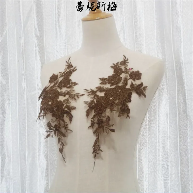 Elegant Floral Embroidery Lace Applique – 45 Colors Wedding Dress Trims