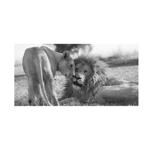  Black and White Lion Posters Animal Painting Printed On Canvas Wall Art Pictures for Living Room Modern Hoom Decor King Forest 