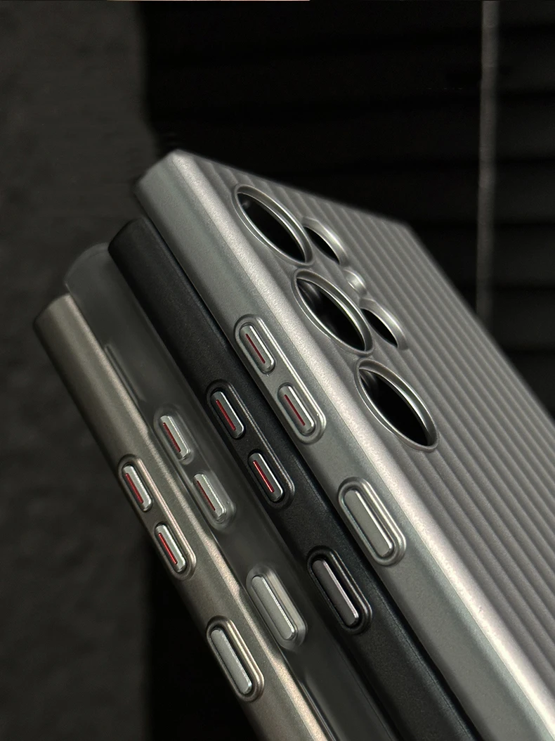 Luxury Ultra Thin Corrugated Pattern Shockproof 3D Plating Hard Back Case