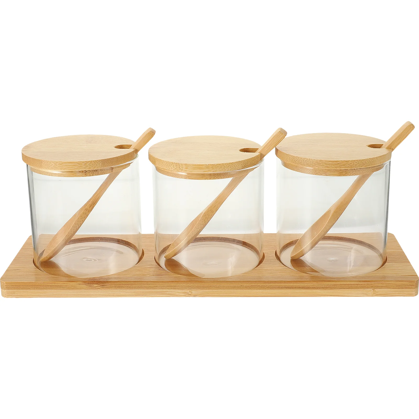 

3pcs Glass Seasoning Rack Pots Seasoning Box Seasoning Rack Pots Storage Container Condiment Jars Storage Container With Cover