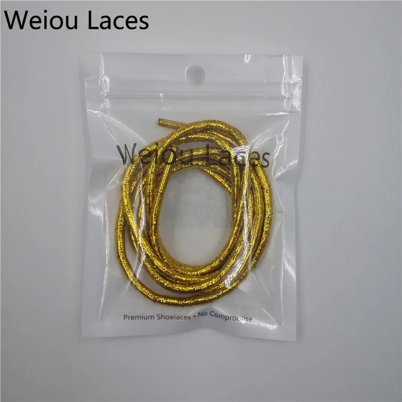 (30 Pairs/Lot) Weiou Gold/Silver Flashing Shiny Shoelaces Metallic Gold Glitter Shoelaces Cool Sneaker Laces For Woman Boots